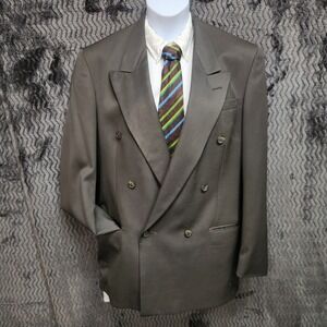Christian Dior Blazer 40L Mens Le Connaisseur Wool Double Breasted Classic Brown